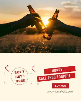 Online Editable Buy 1 Get 1 Offer Animated Design