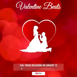 Online Editable Valentine Beats Music to Video Square 1:1