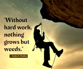 Online Editable Quotes on Hard Work By Gorden B.Hinckley Facebook Post