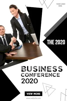 Online Editable Business Conference Pinterest Graphics