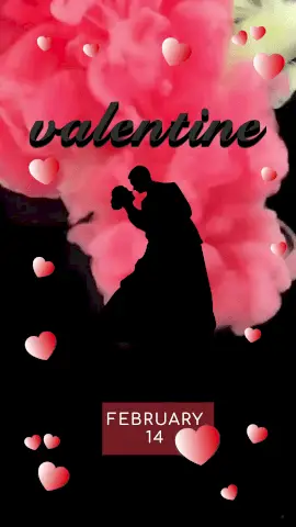 Online Editable Pink Smoke Background Valentine's Day February 14 Animated Design