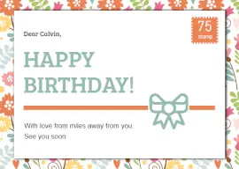 Online Editable Floral Pattern Birthday Card Lifestyle