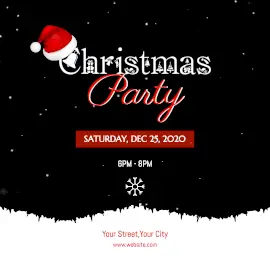 Online Editable Christmas Party Animated Design