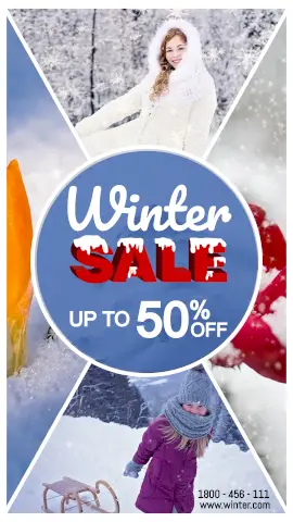 Online Editable Winter Clothes for Women Offer Sale Story Design
