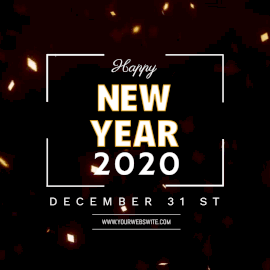 Online Editable New Year 2020 Wishes Animated Design