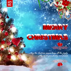Online Editable Christmas Wish with Red Snow Coated Font Animated Design