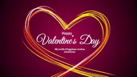 Online Editable Heart Light Streaks Valentine's Day Animated Design