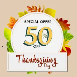 Online Editable Thanksgiving Sale Animated Design