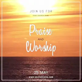 Online Editable Praise and Worship Animated Design