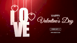 Online Editable Red Happy Valentine's Day Animated Design