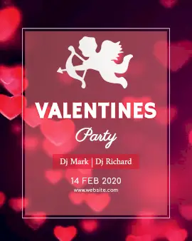 Online Editable Valentine's Day Couple Party Animated Design