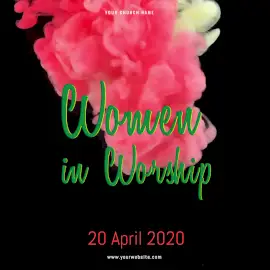 Online Editable Women in Worship Animated Design