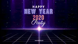 Online Editable Blue New Year Animated Design