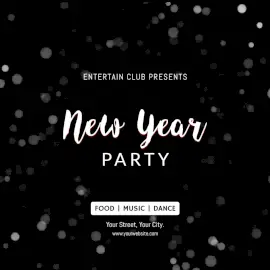 Online Editable New Year Club Party Animated Design