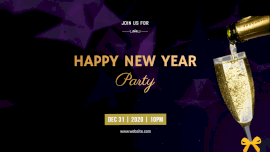 Online Editable New Year Family Party Invitation Animated Design