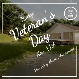 Online Editable Happy Veterans Day November 11 Animated Design