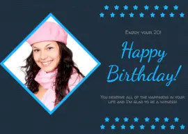 Online Editable Star Border Birthday Card Lifestyle