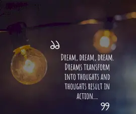 Online Editable Dreams into Action Quotes Facebook Post