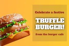 Online Editable Yellow Burger Product Label