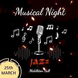 Online Editable Musical Night Jazz Animated Design