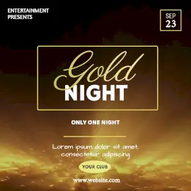Online Editable Gold Night Animated Design