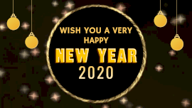 Online Editable New Year Wishes with Light Sparkles Animated Design