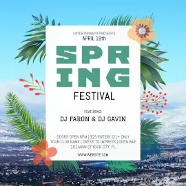 Online Editable Green Spring Festival Animated Design
