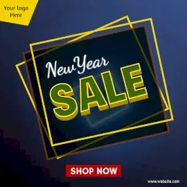 Online Editable New Year Fashion Sale Animated Design