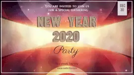 Online Editable Outer Space Background New Year 2020 Party Animated Design