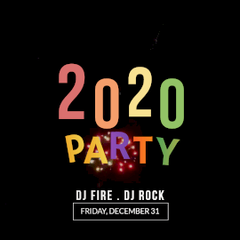 Online Editable Colorful 2020 DJ Party Animated Design