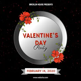 Online Editable Valentine's Day Party Animated Design