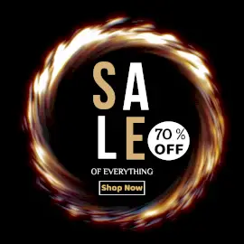 Online Editable Golden Sale Offer Animated Design