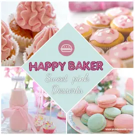Online Editable Happy Baker for Cookies and Cream Cupcakes 4 Photo Collage