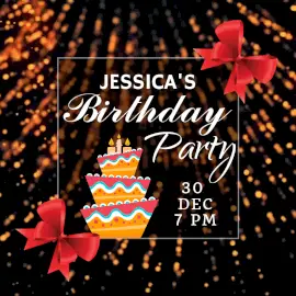 Online Editable Birthday Party Animated Design