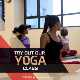 Online Editable Yoga Class Animated Design