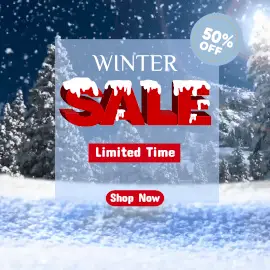 Online Editable Snowing Text Holiday Sale Animated Design
