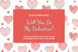 Online Editable Valentine Heart Pattern Product Label