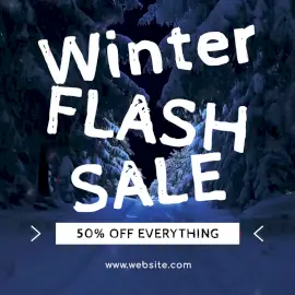 Online Editable Winter Flash Sale Offer Animated Design