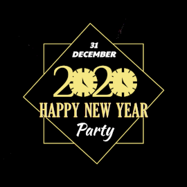 Online Editable Golden Happy New Year Animated Design
