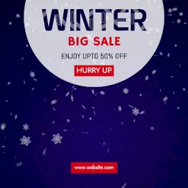 Online Editable Winter Big Sale Offer Animated Design