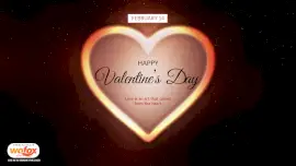 Online Editable Happy Valentine's Day Quote February 14 Animated Design