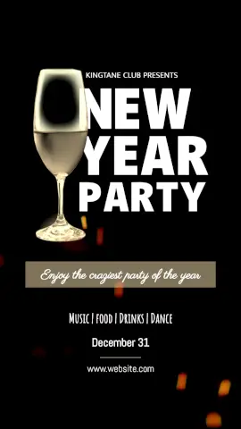 Online Editable Dark New Year Animated Design