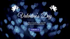 Online Editable Heart Bokeh Valentine's Day February 14 Animated Design