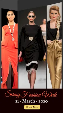 Online Editable Spring Fashion Week Ramp Walk Story Design