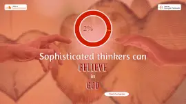 Online Editable Orange and White Believe God Sunday Sermon Snippet