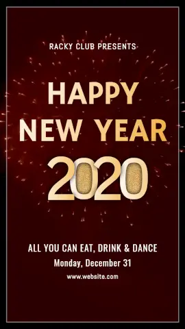 Online Editable Brown New Year Animated Design