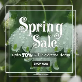 Online Editable Green Sparing Sale Animated Design