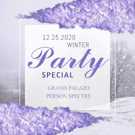 Online Editable Purple Winter Party Special Animated Design