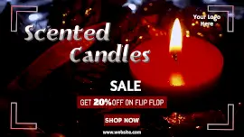 Online Editable Scented Candles for Sale Animated Design