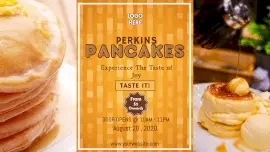 Online Editable Perkins Pancakes Offer Animated Design